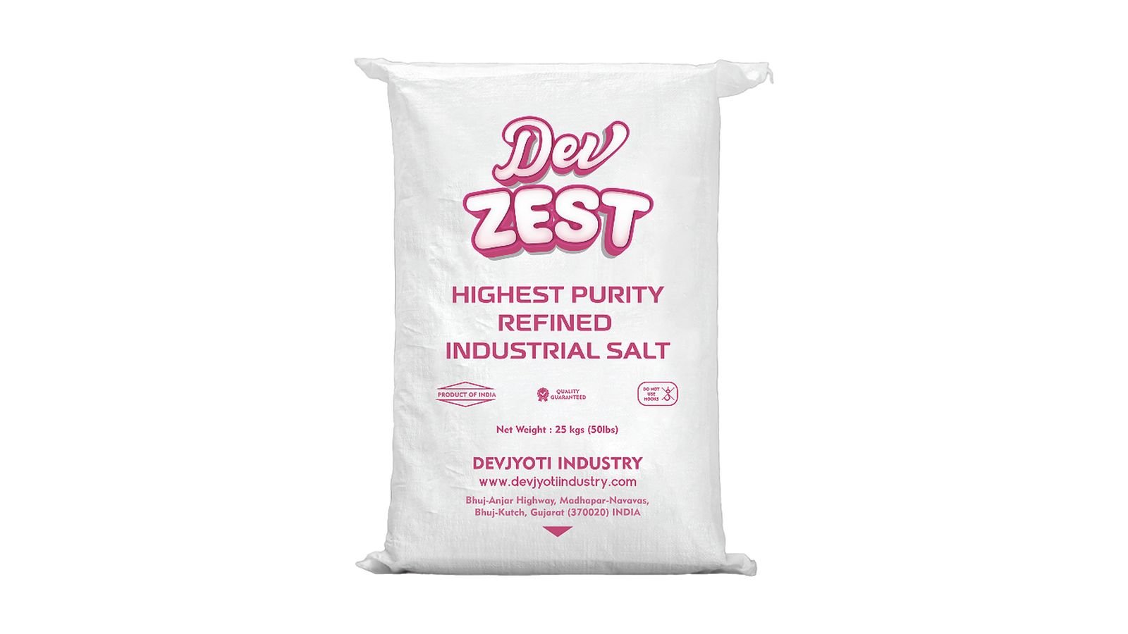 25 kg industrial salt bag